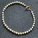 Náhrdelníky - Luxury Pearls Necklace Stainless Steel / Náhrdelník perly, oceľ, E023 - 16394514_