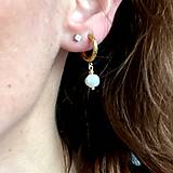 Náušnice - Natural Freshwater Pearl Steel Earrings / Náušnice sladkovodné perly, oceľ, E023 (pár č.1) - 16394559_