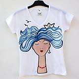 Topy, tričká, tielka - Dámské tričko Sea lady - 16395915_