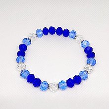 Náramky - Náramok CRYSTAL (modrá+krystal) - 16396284_