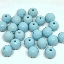 Korálky - Korálky COLOR plast 10mm (modrá svetlá) - 16396291_