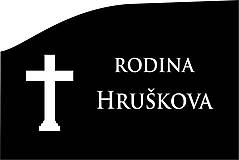 Tabuľky - Náhrobná  doska "Hruškova" s krížom - 16394662_