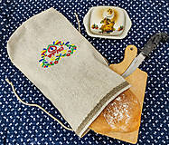 Vrecko na chlieb s výšivkou IKA folk