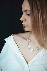 Náhrdelníky - Strieborný náhrdelník lamellae - 16395821_