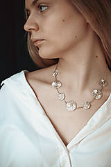 Náhrdelníky - Strieborný náhrdelník lamellae - 16395822_