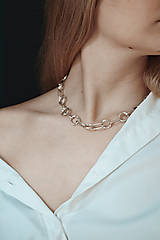 Strieborný náhrdelník lamellae 