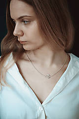 Náhrdelníky - Strieborný náhrdelník lamellae - 16395857_