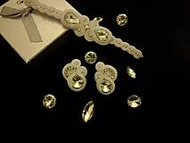 Sady šperkov - Šujtášový svadobný set - náušnice a náramok - 16394590_