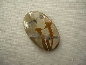 Minerály - Kabošon - jaspis obrázkový 30 mm, č.4f - 16395628_