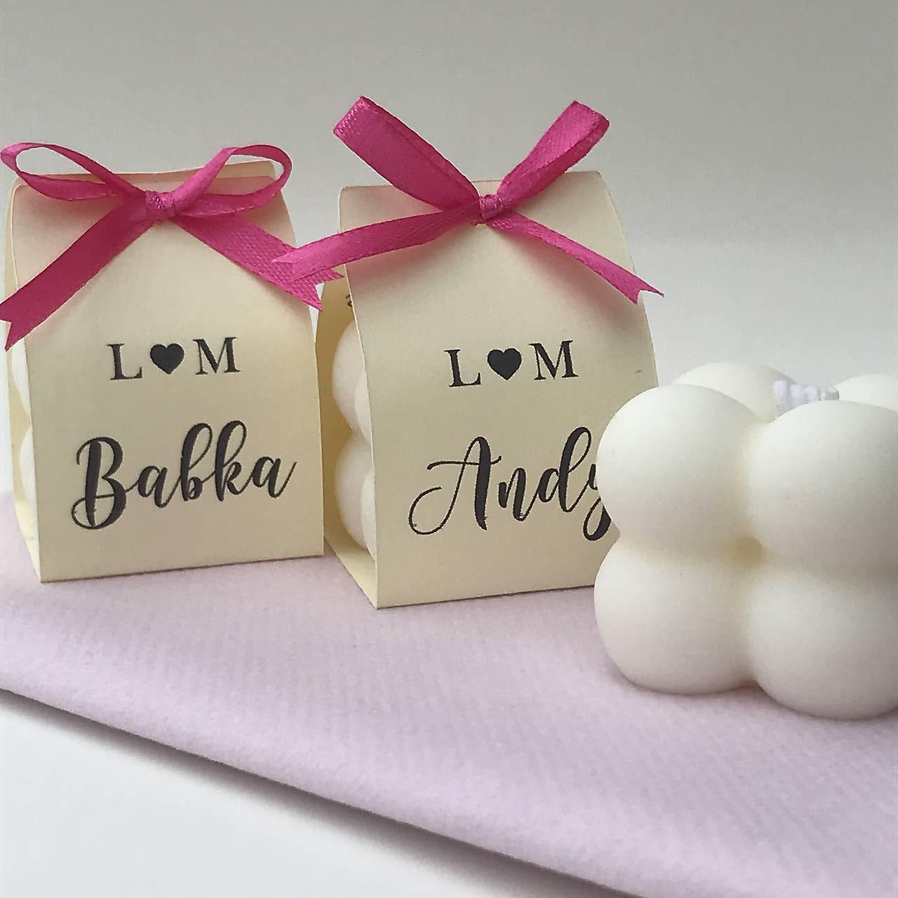 Svadobné menovky + darček pre hostí 