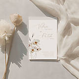Elegantné kvetinové svadobné oznámenie Valéria