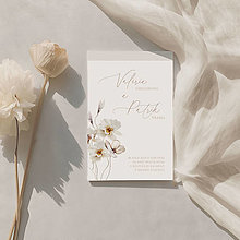 Papiernictvo - Elegantné kvetinové svadobné oznámenie Valéria - 16395955_