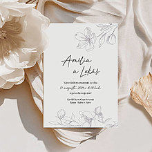 Papiernictvo - Romantické kvetinové svadobné oznámenie Amélia - 16395963_