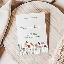 Papiernictvo - Farebné kvetinové svadobné oznámenie Marína - 16396025_