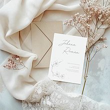 Papiernictvo - Nežné kvetinové svadobné oznámenie Johana - 16396046_