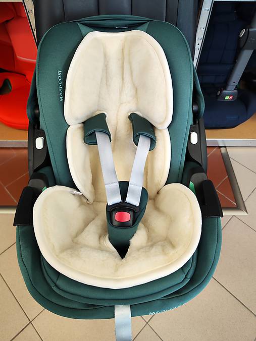 Detský textil - VLNIENKA podložka do autosedačky  Maxi Cosi Pebble Pro 360 100% Merino top super wash Natural proti poteniu na mieru  - 16397794_