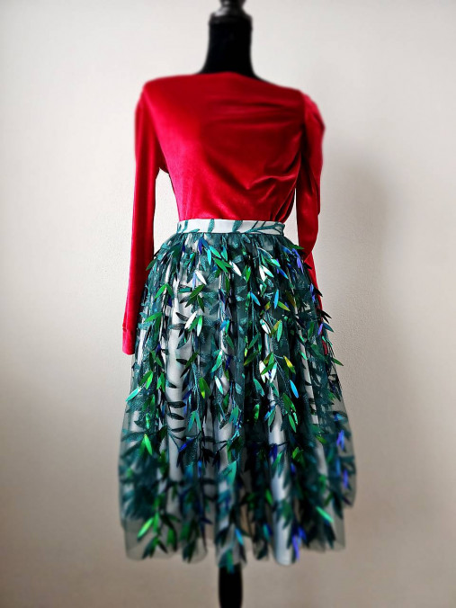 Originálna flitrová sukňa