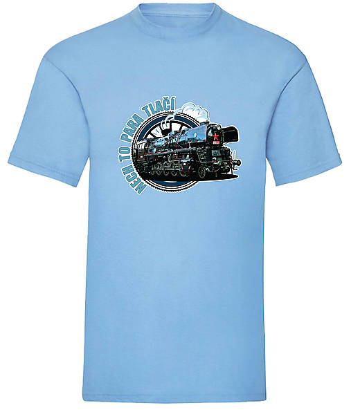 Pánske oblečenie - Nech to para tlačí pánske (S - Modrá) - 16398911_