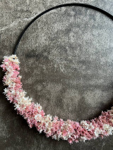 Dekorácie - Veniec zo sušených kvetov (Polveniec Rosé light) - 16397947_