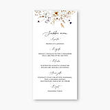 Papiernictvo - Kvetinové svadobné menu Romance - 16396914_