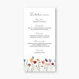 Papiernictvo - Kvetinové svadobné menu Marína - 16396918_