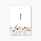 Papiernictvo - Kvetinové svadobné číslovanie stolov Marína - 16397411_