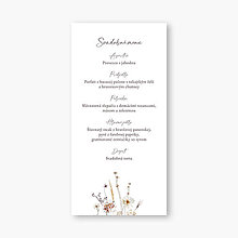 Papiernictvo - Kvetinové svadobné menu Vanesa - 16396905_