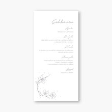 Papiernictvo - Kvetinové svadobné menu Johana - 16396907_