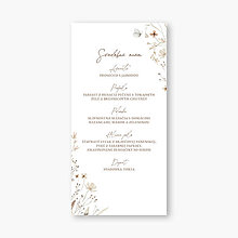 Papiernictvo - Kvetinové svadobné menu Lujza - 16396908_