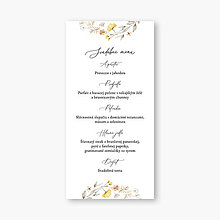 Papiernictvo - Kvetinové svadobné menu Renáta - 16396917_