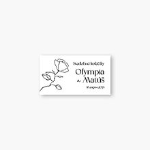 Úložné priestory & Organizácia - Minimalistické svadobné etikety na výslužky Olympia - 16397060_