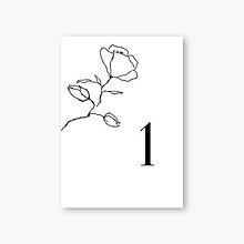Papiernictvo - Minimalistické svadobné číslovanie stolov Olympia - 16397383_