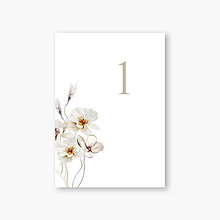 Papiernictvo - Kvetinové svadobné číslovanie stolov Valéria - 16397403_