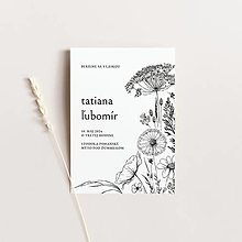 Papiernictvo - Lúčne kvetinové svadobné oznámenie Tatiana - 16398518_