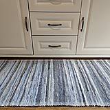 Úžitkový textil - Ručne tkaný koberec, riflľový 60x 160 cm - 16400519_