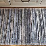 Úžitkový textil - Ručne tkaný koberec, riflľový 60x 160 cm - 16400523_