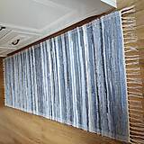 Úžitkový textil - Ručne tkaný koberec, riflľový 60x 160 cm - 16400526_