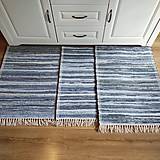 Úžitkový textil - Ručne tkaný koberec, riflľový 60x 160 cm - 16400541_