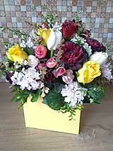 Dekorácie - bohatý kvetinový box - 16401144_