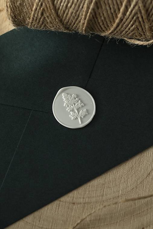 Papiernictvo - Samolepiaca pečať na obálku biela  - " Gypsomilka" - 16401815_