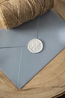 Papiernictvo - Samolepiaca pečať na obálku biela  - " Bude svadba II." - 16401674_