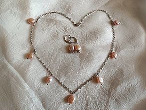 Náhrdelníky - Perlový náhrdelník a náušnice 2 - 16401736_