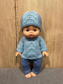 Hračky - Oblečenie pre bábiku MINIKANE - 34 cm, modrý - 16400894_