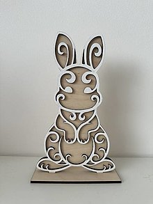 Dekorácie - Veľkonočný zajac z dreva - 16400806_