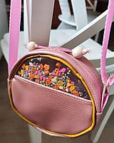 Detské tašky - Detská kabelka - ružová so sušenými kvetmi II. - 16402679_