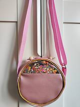 Detské tašky - Detská kabelka - ružová so sušenými kvetmi II. - 16402682_