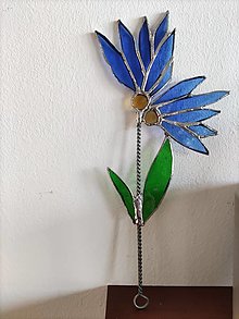Materiál ručne robený - Modrý kvet - 16399706_