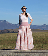 Sukne - Dlhá mušelínová sukňa so vzorom paisley - 16402742_