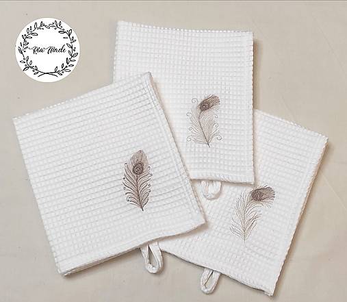 Úžitkový textil - Vyšívané vaflové utierky - 16405966_