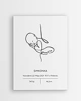 Narodenie bábätka - personalizovaný plagát